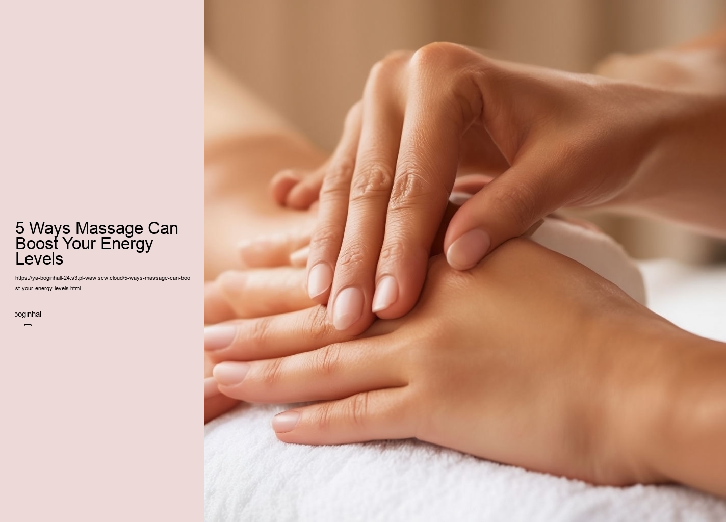 5 Ways Massage Can Boost Your Energy Levels