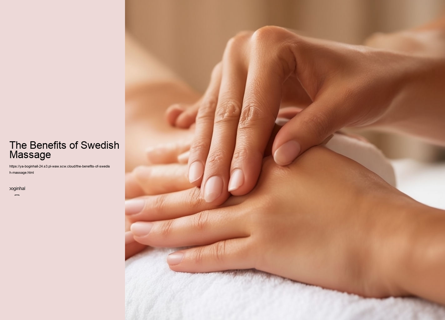 The Benefits of Swedish Massage